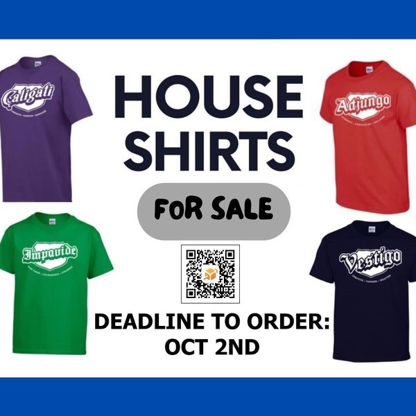  House shirts for sale; deadline to order October 2